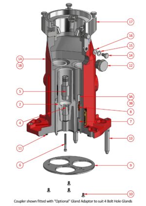 Bolted Coupler (Body Size D - 11000V) (Aluminium)