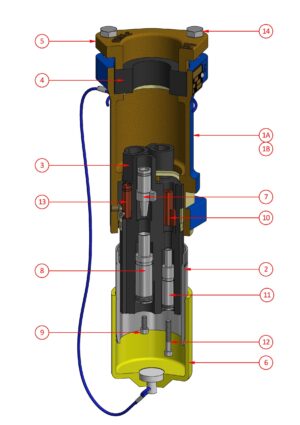 Restrained Plug Integral Gland (660V - 1100V) - 150 Amp Series
