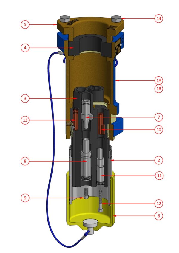 Restrained Plug Integral Gland (660V - 1100V) - 150 Amp Series