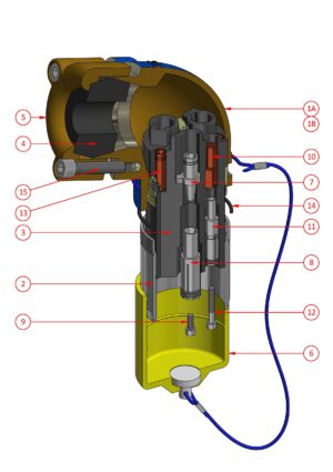 Restrained Cable Reel Plug (660V - 1100V) - 125 Amp Series