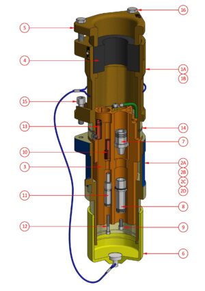 Restrained Plug 6 Pin (1100V - 3300V) - 300 Amp Series
