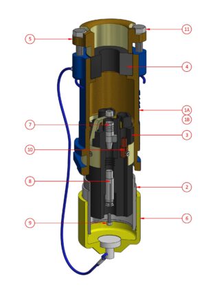 Restrained Plug Integral Gland (660V - 1100V) - 60 Amp Series