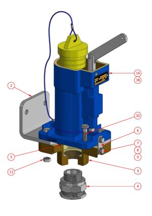 Receptacle Gland & Bracket (660V - 1100V) - 150 Amp Series - AG164BRGB## - AG114BRGB##