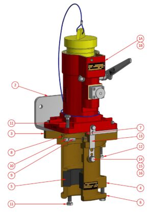 Receptacle Quick Release Gland & Bracket 6 Pin (1100V - 3300V) - 300 Amp Series - AV316BQR4 - AV336BQR4