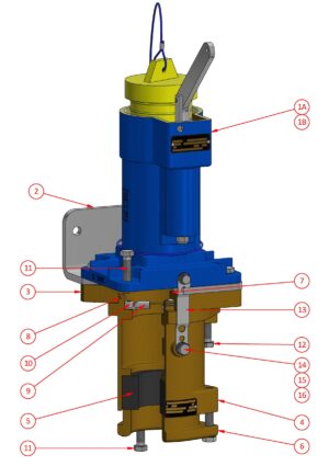 Receptacle Gland & Bracket (660V - 1100V) - 300 Amp Series