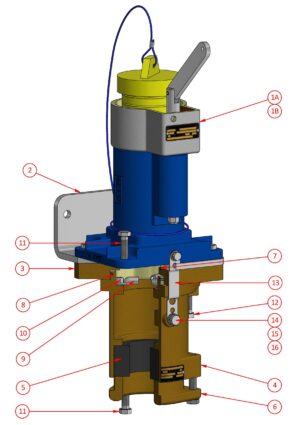 Receptacle Gland & Bracket (660V - 1100V) - 425 Amp Series - AV464B4 - AV414B4