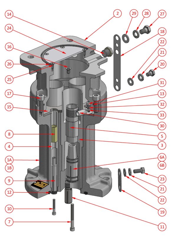 Bolted Adaptor (Body Size C - 6600V) (Aluminium)