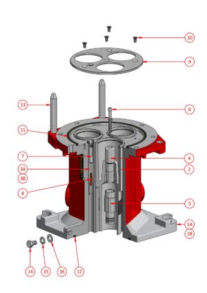 Bolted Adaptor (Body Size D - 11000V) (Aluminium)
