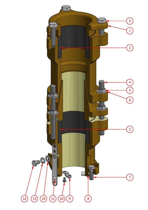 Armoured Cable Gland (To suit Series B, C & D Couplers) - F-3222A