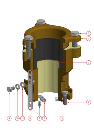 TRS Cable Gland (To suit Series B, C & D Couplers) - F-3222T