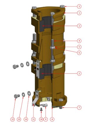 Armoured Cable Gland (To suit Series B, C & D Couplers) - F-3393A