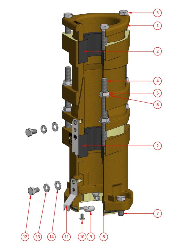 Armoured Cable Gland (To suit Series B, C & D Couplers) - F-3393A