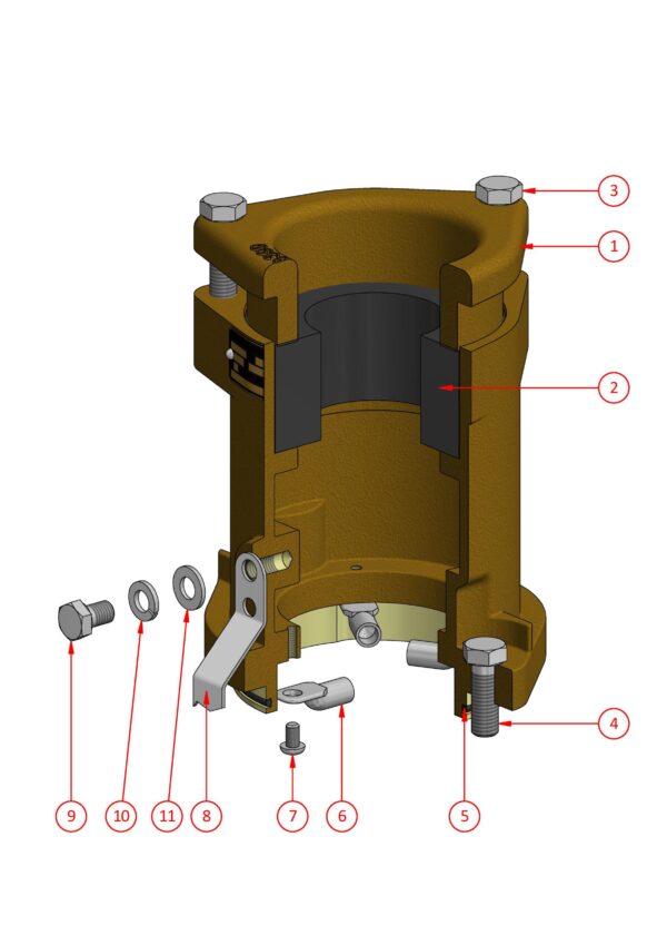 TRS Cable Gland (To suit Series B, C & D Couplers) - F-3393T