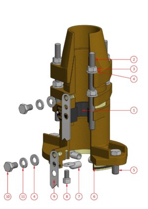 Armoured Cable Gland (To suit Series B, C & D Couplers) - F-4087A