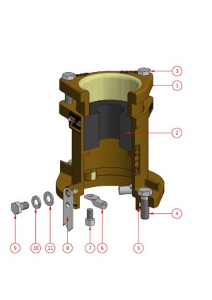 TRS Cable Gland (To suit Series B, C & D Couplers) - F-4088T