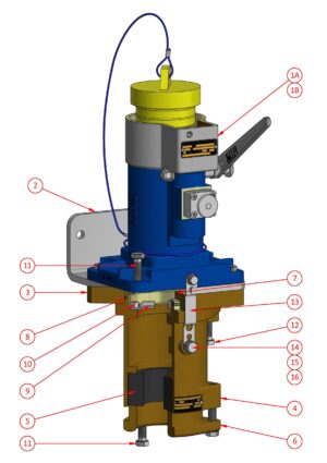 Receptacle Quick Release Gland & Bracket (660V - 1100V) - 425 Amp Series - AV464BQR4 - AV414BQR4