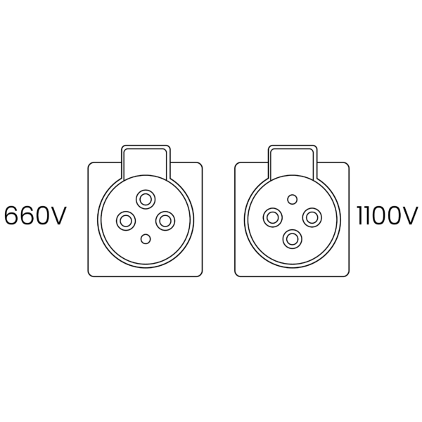 Receptacle Gland & Bracket (660V - 1100V) - 60 Amp Series AG664BRGB## - AG614BRGB## - Image 2